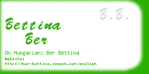 bettina ber business card